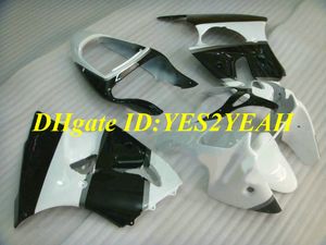 Kit carenatura moto per KAWASAKI Ninja ZX6R 636 00 01 02 ZX 6R 2000 2001 2002 Nuovo set carenature bianco nero + regali KH14