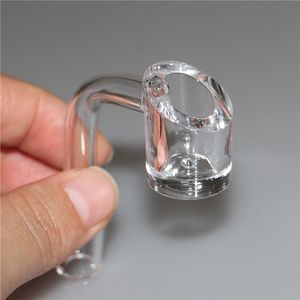 Rökning 100% Real Quartz Banger 4mm tjock 9045 grader oljerigg Dab Rigs Domeless Club Nail 14mm 18mm Male Female Bangers Heady Bong Dabber