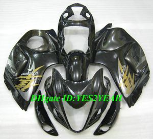 Kundenspezifisches Spritzguss-Verkleidungsset für Suzuki Hayabusa GSXR1300 96 99 00 07 GSXR 1300 1996 2007, ABS-Schwarz-Verkleidungsset + Geschenke SG11