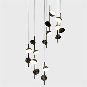 Wholesale bedside chandelier for sale - Group buy New Nordic style modern minimalist living room lamp bedroom bedside round penthouse chandelier