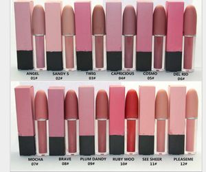 Hot Brand Makeup Matte Liquid Lipstick Lipgloss Cosmestics Waterproof 12 Colors For Choose 3g Free Shipping