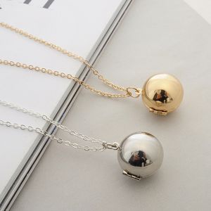 Collana con ciondolo a sfera con messaggio segreto Collana con ciondolo in argento dorato Collana con messaggio personalizzato su misura Regalo per amante Migliore amico