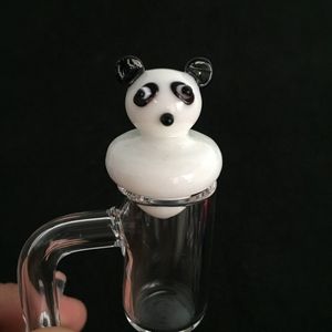 Großhandel Panda UFO Carb Kappe einfarbig Kuppel 23mm für 4mm Thermal P Quarz Banger Nägel für Glas Bongs Wasserpfeifen