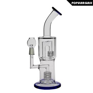 SAML 26.5cm tall water pipes Hookahs bongs matrix percolator glass two layer tyre perc Joint size 14.4mm PG5048