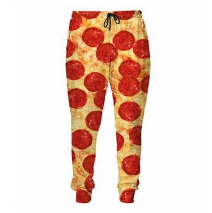 Pizza med bacon pepperoni Sweatpants 3D Tryckta joggare Män/kvinnor plus storlek Fall Style Pants Casual Trousers AMS003