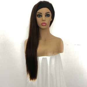 Full Lace Human Hair Wigs Natural Color Wigs For Black Women Headband Silk Straight 10-30inch Brazilian Human Hair Wigs