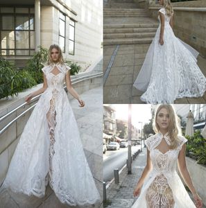 2019 White A Line Wedding Dresses Special Cut Lace Bridal Gowns Sweep Train Plus Size Garden Wedding Dress