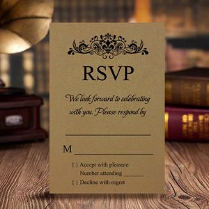 Dekoracje ślubne Spersonalizowane Karta RSVP / Karta odpowiedzi / Obsługa karty recepcji Darmowe drukowanie, A ++ Dobra jakość