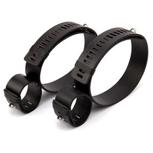 PU LEATHER WRIST LEG S SET, BDSM Bondage Restraints, låsande händer till lår sele, erotiska leksaker, sexleksaker för par Y18102405