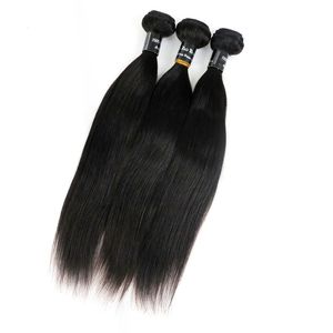 Оптом необработанные девственные бразильские пакеты волос прямые кузова шелковистые мягкие человеческие волосы расширения плетения