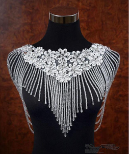 2019 Luksusowy Bling Bling Crystal Rhinestone Okłady ślubne Koronkowe Aplikacje Zroszony Ślubna Kurtka Szalowa Bolero Kurtka na Akcesoria ślubne