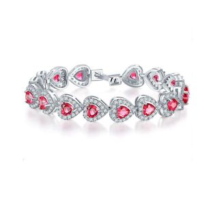 Luckyshine Weihnachtstag zwei Stück Los 925 versilbert Verkäufer Fashionforward Herz rot grün weiß Topas Kristall Armband B1058