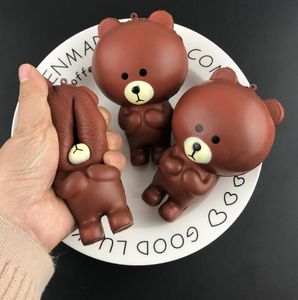 Squishy Rilakkuma Urso 12 cm Lento Rising Brinquedo Aliviar O Stress Bolo Doce Animal PU Telefone Celular Cinta Pingente Chaveiro Presente de Brinquedo