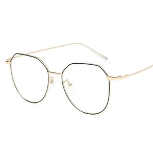 フレームシミベイ新しいファッションブルーライトブロッキングメガネレトロメタルフレームゲーミングメガネ女性男性眼鏡ドロップ配送