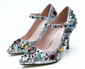 2018 mulheres da moda glitter de salto alto bombas de diamante bombas de salto fino bombas de cristal bling bling sapatos de casamento sapatos