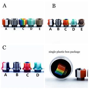 Colorful Rainbow Mushrooms Resin 810 Thread Resin Drip Tip Wide Bore Mouthpiece For TFV8 Big Baby GOON 528 RDA TF12 Prince