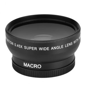 Freeshipping 52mm 0.45X Wide Angle Lens Universal Conversion Makrolins för Canon för Nikon för Sony DSLR-kamera Universal