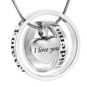 Cremation Jewelry for Ashes Necklace ash Memorial Keepsake Urn Pendants Holder for women/men-i love you