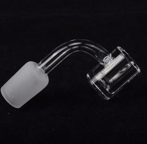 100% Real Quartz Banger 4mm Tjock 9045 grader Oil Rig Dab Rigs Domeless Club Nail 14mm 18mm Man Kvinna Banger