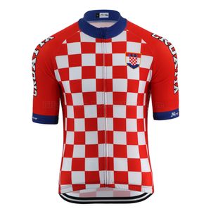 Fahrradrennen-Gang großhandel-2020 Neue Kroatien Flagge Nationalmannschaft Radfahren Jersey Pro Training Gear Bike Wear Road MTB Racing Radfahren Kleidung Lycra Fahrradkleidung
