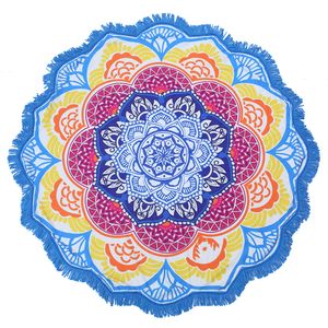Round Beach Towel Hippie/Boho Mandala Beach Blanket /Indian Throw Bohemian Round Table Cloth Mandala Decor/Yoga Mat Meditation 58"