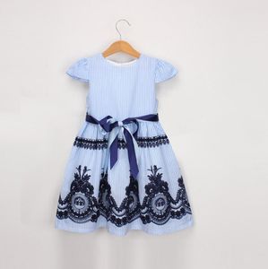 Summer Baby Girls Dress Kids Floral Plaid Soft Cotton Dress Abbigliamento per bambini di moda Bebe Vestido