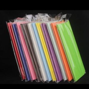 Cannucce di carta usa e getta da 19,7 cm per tè a bolle spesse arcobaleno per forniture per feste di matrimonio di compleanno da bar