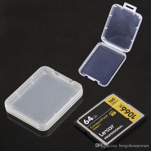 Skyddskortskort Container Memory Card Boxes CF Cards Tool Plastic Transparent Storage Box Mini CF Card Lätt att bära BOB BH2205 TQQ