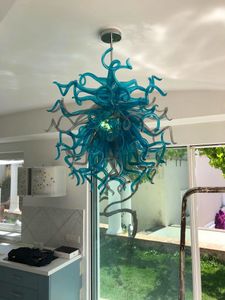 Small Size Fancy Chandeliers LED Lights Hand Blown Glass Chandelier Lamp for Home Living Room Flush Mounted lighting fixtures