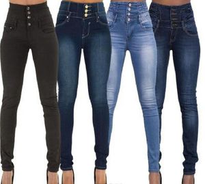 Gorące kobiety damskie dżinsy femme damskie denim skinny joggings spodnie dżinsy wysokiej talii rozciągliwe spodnie