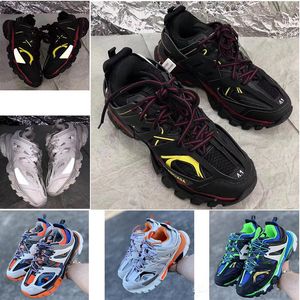 Dirty Dad Shoes Triple S Track Trainers 2019 New Fashion Clunky Casual Shoes Men and Women Designer Black Orange Ladies Walking Paris Shoe