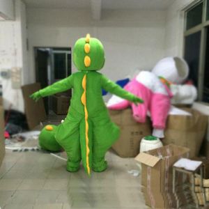 2019 Hot Sale Lovely Green Dragon Cartoon Doll Mascot Kostym Gratis frakt