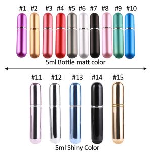 TAMAX PF009 5ml Refillable Portable Mini Perfume Bottle &Traveler Aluminum Spray Atomizer Empty perfumery bottle 15color option DHL free