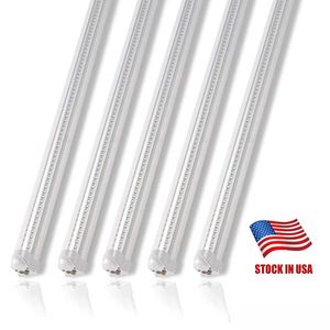 Cheap V-Shaped 4ft 5ft 6ft 8ft Cooler Door Led Tubes T8 Integrated Led Tubes Double Sides SMD2835 Led Fluorescent Lights AC 90-265V DLC