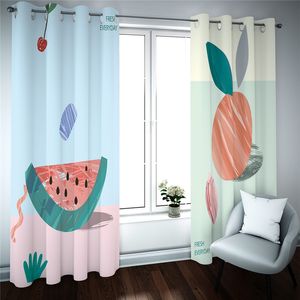 European Retro Window 3D Curtains Living Room Bedroom Printed Photo Abstract creative Curtain For Kitchen