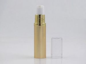 5ml 10ml Airless bomba garrafa vazia Eye Cream Container Lotion e Gel dispensador Airless garrafa transparente Gold Silver