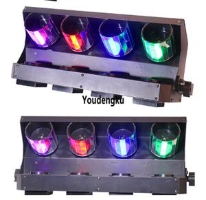 2 adet Guangzhou Üretilen Eğlence Merkezleri 4 Gözler X 10 W DMX512 RGBW 4 in 1 LED Quad Varil Aynalar Fermuar Rulo Işın Tarayıcı Işık