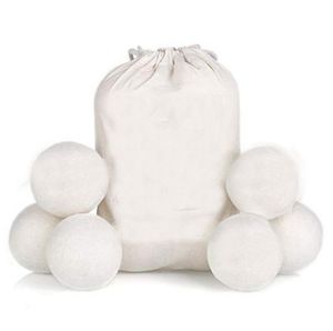 6pcs/lot Wool Dryer Balls Premium Reusable Natural Fabric Softener 2.75inch Static Reduces Helps Dry Clothes in Laundry Quicker