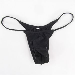 G205D mens japanese style mini pouch thong sexy pantiesMini Micro Bikini String waist Bubble Mesh Honeycomb