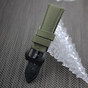 Whole Nylon WatchBand Watch Strap 22mm 24mm 26mm Waterfroof Sport Wristwatches Band Stainless Steel Backle for PAM2794