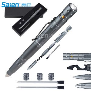 Tactical Pen for Self-Defense + LED Tactical Flashlight, Bottle Opener, Window Breaker | Multi-Tool for Everyday Carry (EDC) Survival Gear