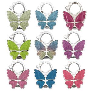 Wholesale table handbag hook for sale - Group buy Butterfly Handbag Hanger Glossy Matte Butterfly Foldable Table Hook for Bag Purse