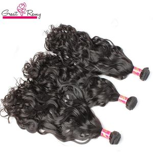 Pacotes de cabelo brasileiros Venda 10-34 ondas naturais peruanas indianas Malásia Extensões capilares virgens de trama fortes acordos de trama Greatremy