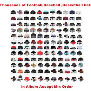 Wholesale All Sport Teams Snapback Caps Cheap Adjustable Hats for Women and Men Flat Hat Accept Mix Order