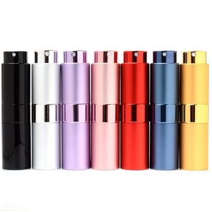 8ML 15ML Mini Portable Aluminum Telescop Refillable Perfume Bottle With Atomizer travel Empty Parfum Case LX2143