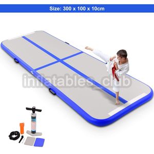 Free Shipping Inflatable Airtrack With Electronic Air Pump 4M*1M*0.2M Air Track Mats For Gymnastics Home Use DWF Air Floor Tumbling Mat