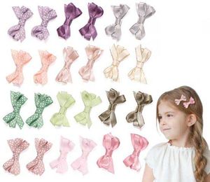 24 Cores Baby Girl Acessórios de Cabelo moda Estilo Lolita Bolinhas Bow Barrettes Menina Infantil Acessórios Para o Cabelo Headband
