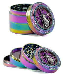 4 -warstwowa Średnica szlifierów ziołowych 52 mm Iceblue Rainbow Color Cynk Topin Średnica Skull Skull Frog Metal Milzer Tobacco Crusher Gr177