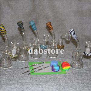 Mini Glass Beaker Bong Dab Rig Water Pipes Bowl Quartz Banger Bongs Heady Pipe Wax Oil Rigs Small Bubbler