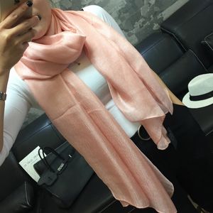 Wholesale light beach towels for sale - Group buy Fashion Monochrome scarf solid color pearl light beige silk scarf beach towel sunscreen shawl beach towel